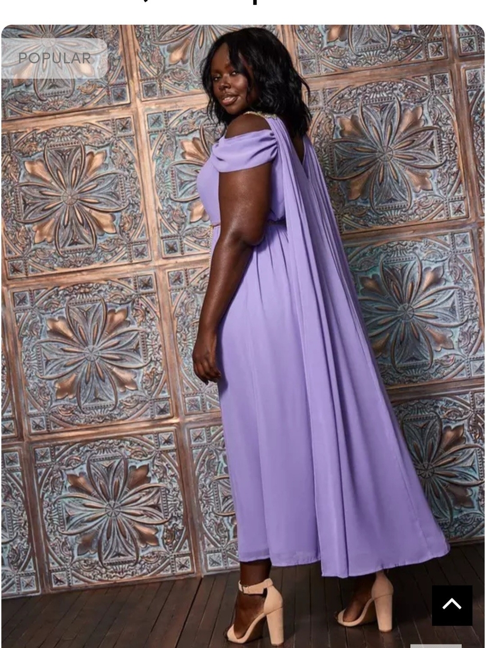 Torrid Lavender Off-Shoulder Cape Maxi Dress